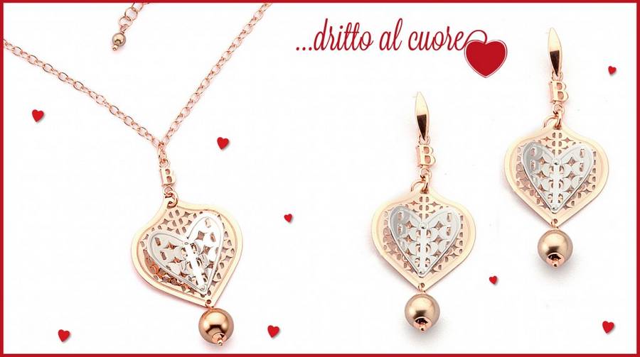 Linea RomAntica Boccadamo Jewels: Collana (GR462PLAT - €129,00) Orecchini (GR455PLAT 76 - € 76,00)