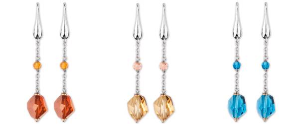 Orecchini Mya - Collezione Tilly in argento 925 rodiato e rosato con cristalli Swarovski